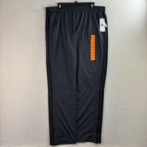 Adidas Trico Sweatpants Men 2XL Gray Black Baggy Track Pants Ankle‎ Zip Y2K NWT